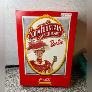 1996 soda fountain, sweetheart, Barbie doll